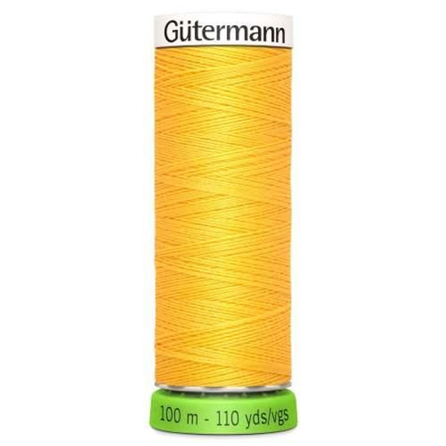 Gutermann Sew All Recycled rPET Thread. 100m. 417 - sunshine yellow