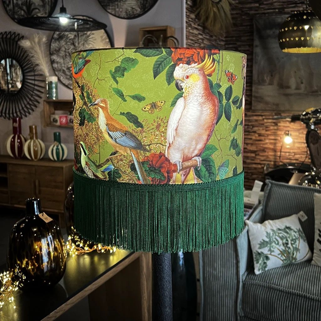 Abat jour tambour avec franges Rio