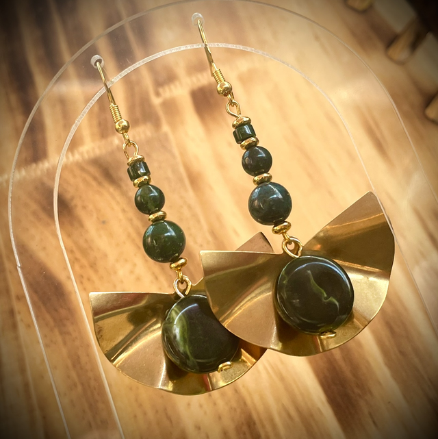 Boucles Bali Agate Mousse