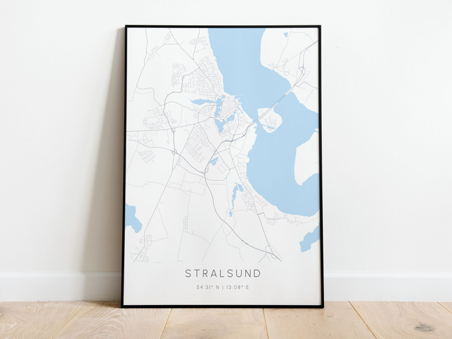 Stralsund Stadtkarte | Druck | Poster