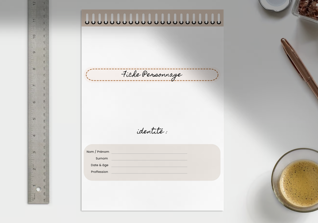 Fiche personnage - Numérique - imprimable