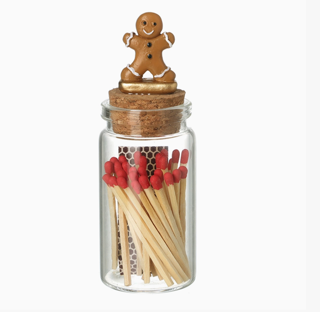 Christmas -Ginger Top Jar For Matches 