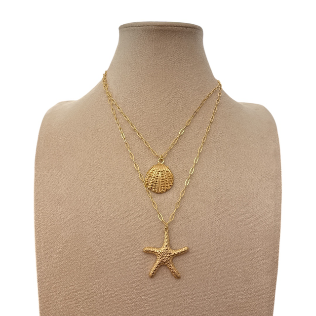 Collana conchiglia e stella - 25AA-2