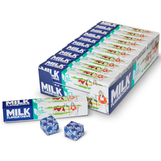 Milk flavoured chews 