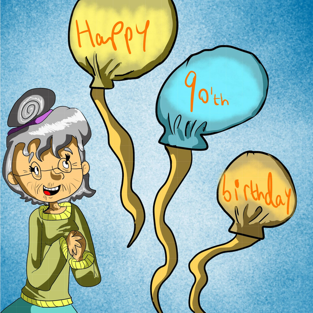 Happy 90th Birthday - card