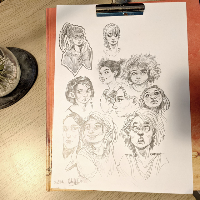 Visages, format A4