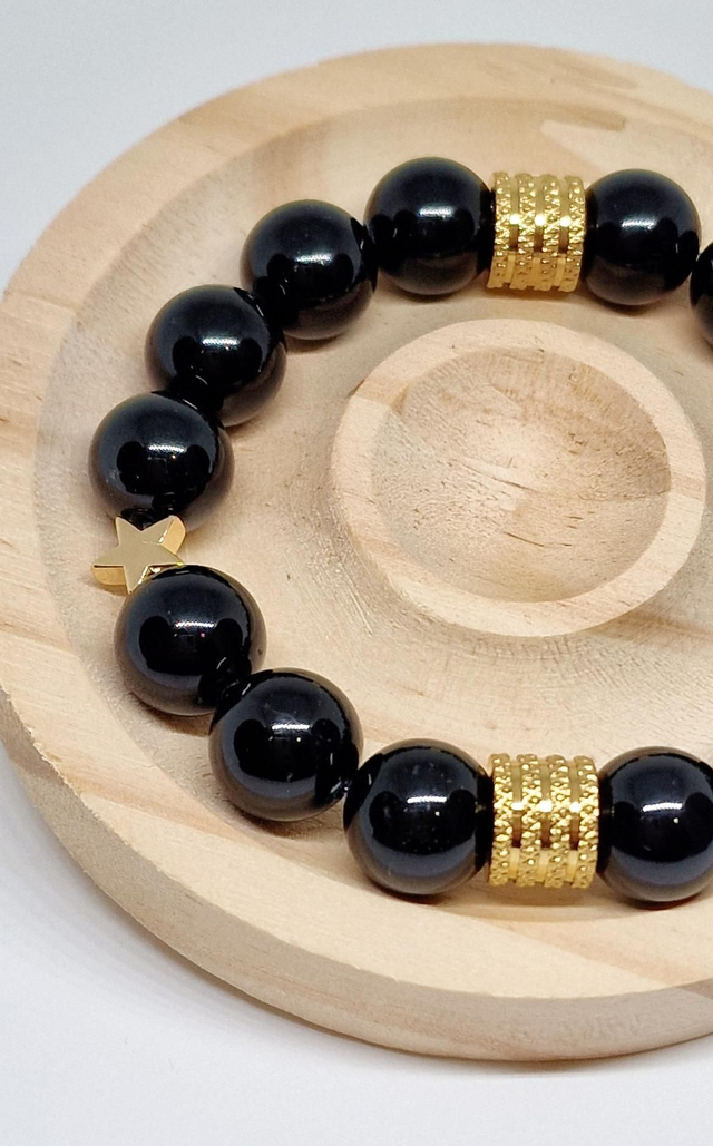 Bracelet Tourmaline noire XL en 1,2 cm