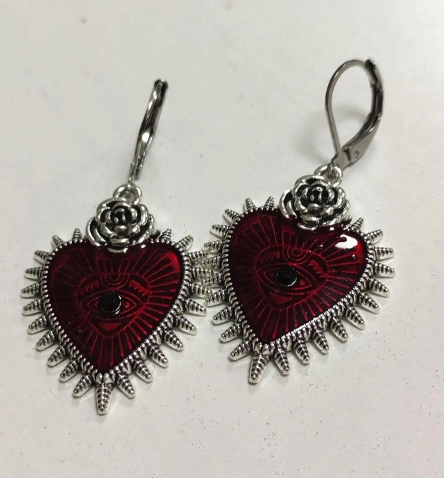 Boucles d'oreilles coeur 