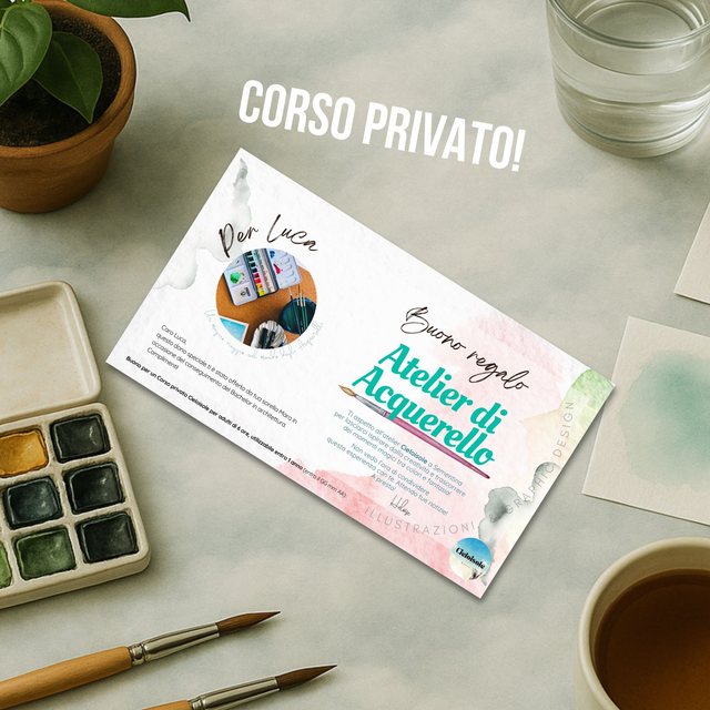 Buono Regalo - Corso PRIVATO di Aquerello - ADULTI (6h totali)