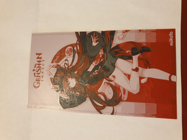 Plaque Deco Genshin Impact Rouge