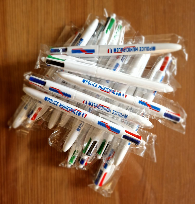 Stylos 4 couleurs Police Municipale x5