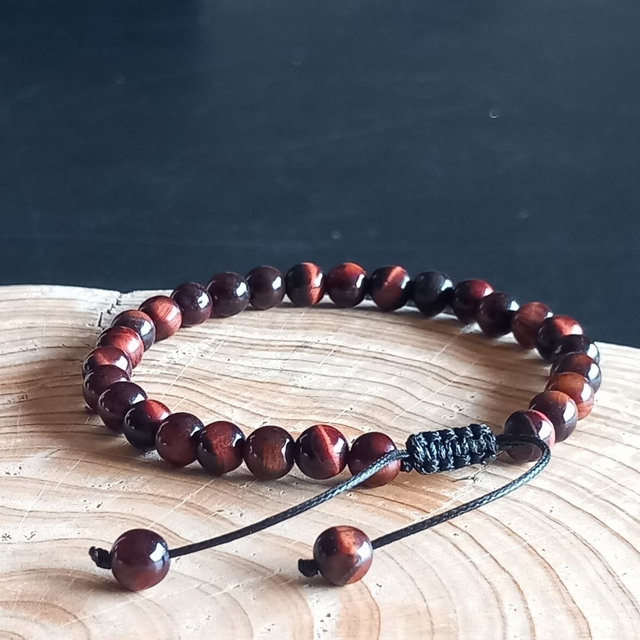 Bracelet ajustable en Oeil de taureau