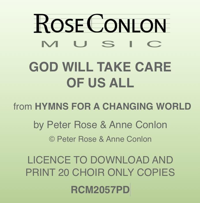 GOD WILL TAKE CARE OF US ALL  PDF  (Choir Only)
