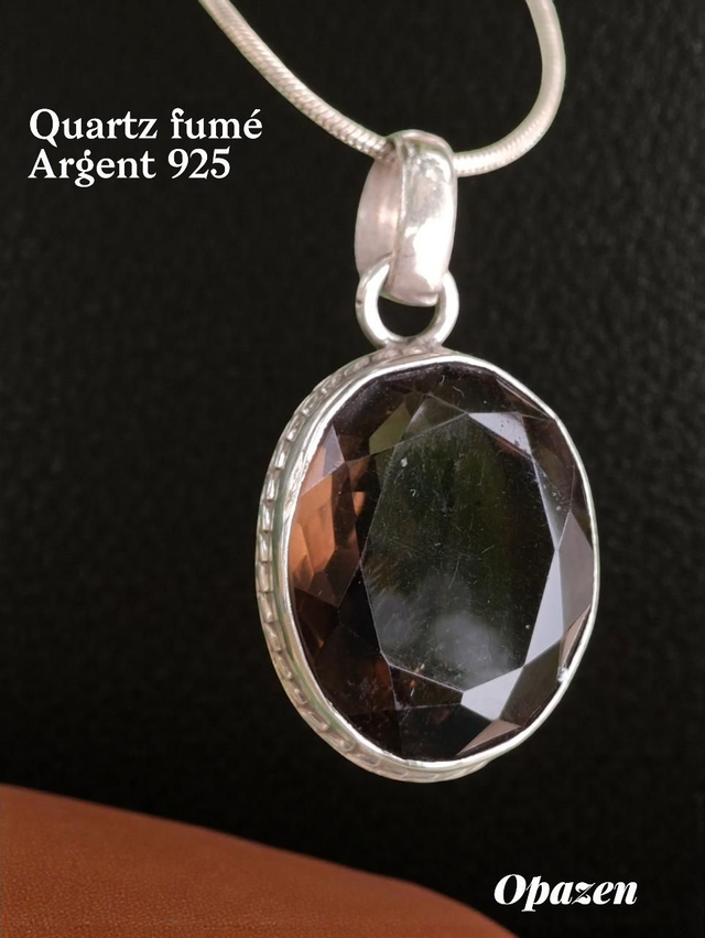 Quartz fumé Argent 925