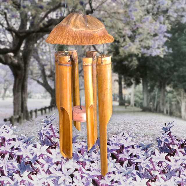 Carillon à vent chapeau noix de coco