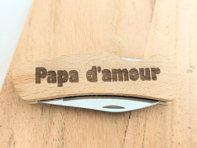 Couteau pliant - personnalisé papa ou autres