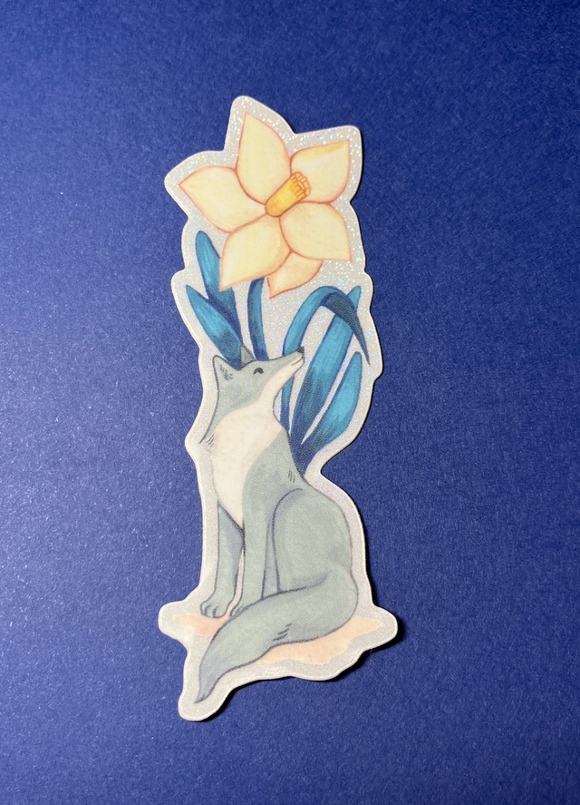 Sticker le loup & la narcisse