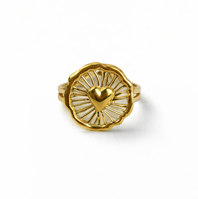 Bold heart ring 