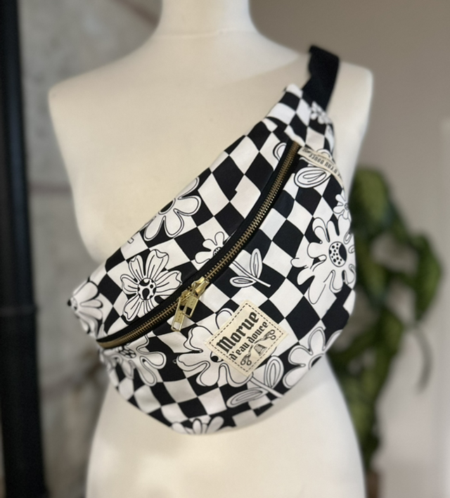 Sac banane M psyflower damier