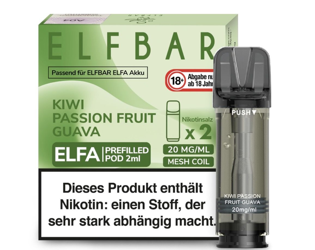 ELFBAR ELFA Prefilled Pods – Kiwi Passion Fruit Guava | 20 mg
