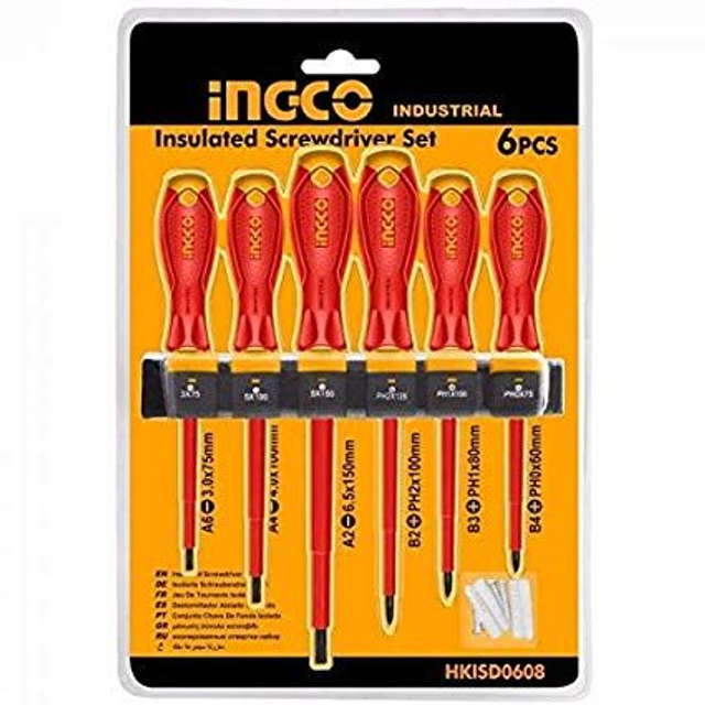 Set cacciaviti isolati Ingco 6pz 