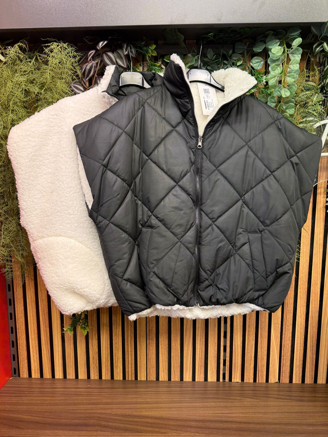 Bodywarmer omkeerbaar zwart