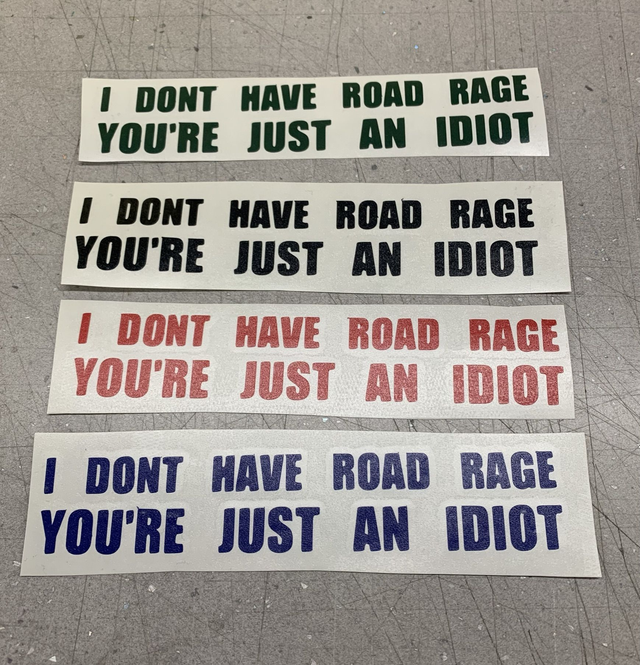 I Don’t Have Road Rage Sticker 