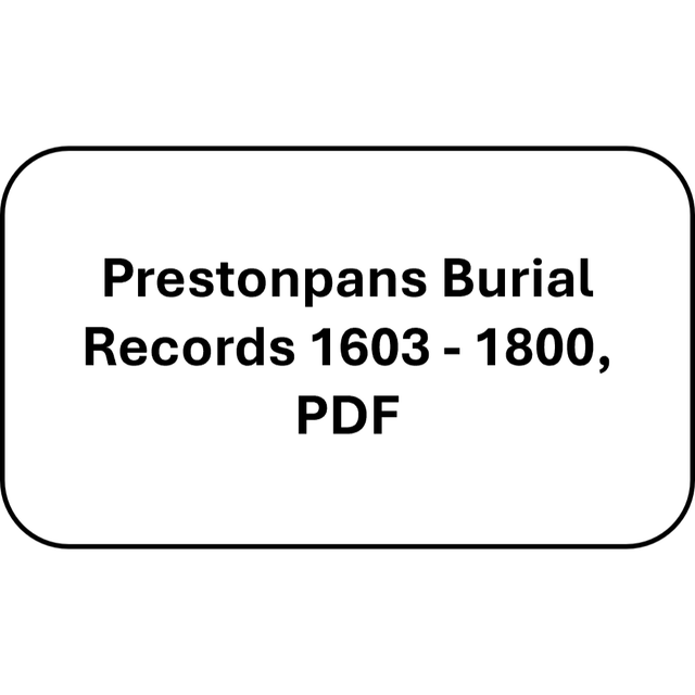 Prestonpans Burial Records 1603 - 1800, East Lothian  (PDF)
