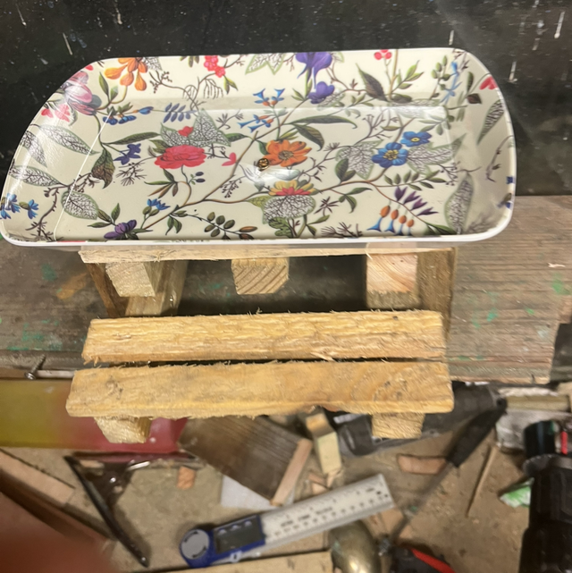 Guinea pig and rabbit benches for food