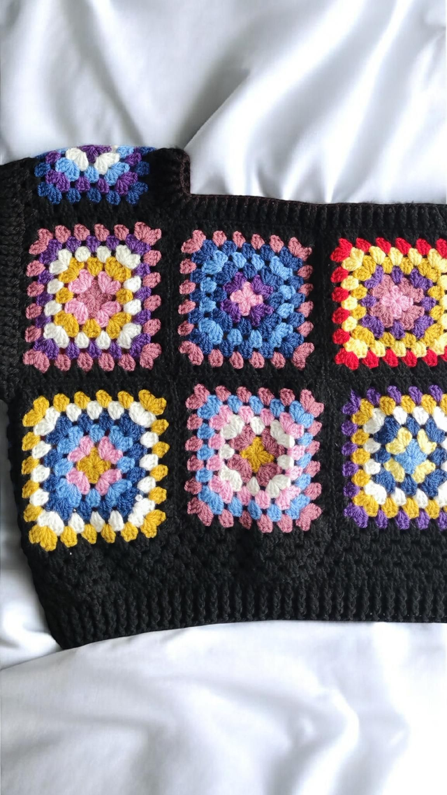 Granny square sweater