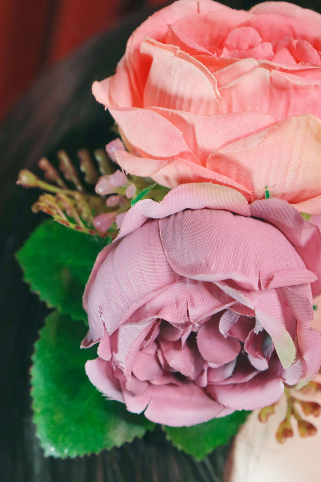 Hair flowers • L • Double roses