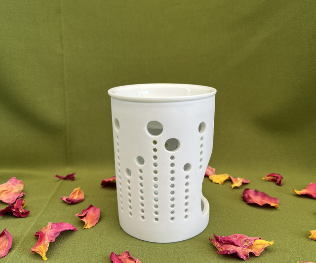 Brûleur à Fondants en porcelaine Blanc Mat