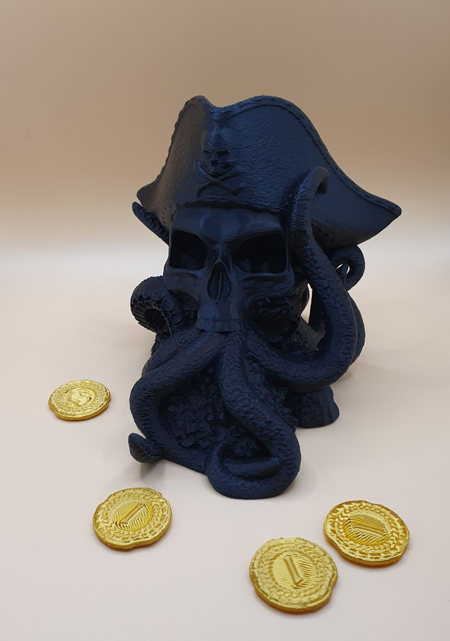 Tirelire Cap'tain Calamar - Décor pirate