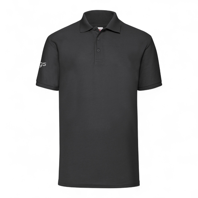 Polo met geborduurd 9-5 logo zwart