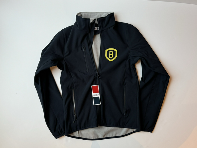 HCAW softshell jack B logo Navy/goudgeel