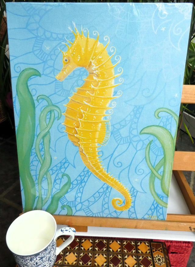 Open Edition Canvas Panel Print, from my "Marine Wonders" collection, "Thoughtfulness"