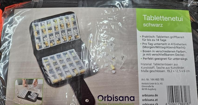  Orbisana Tablettenetui schwarz – Ihre Medikamente immer griffbereit