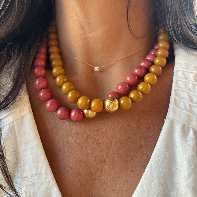 Collier Vertige Camel Doré