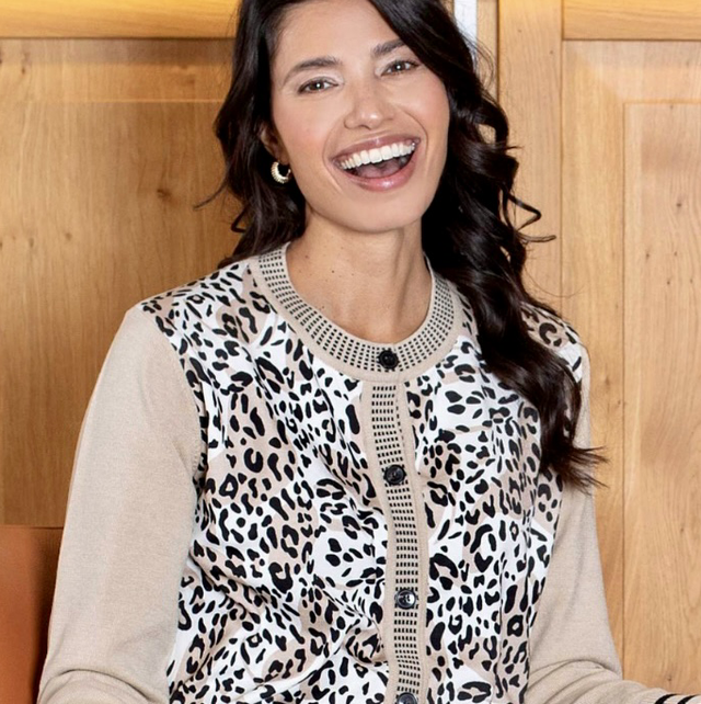 Strickjacke mit Druckeinsatz Eigen Klein  