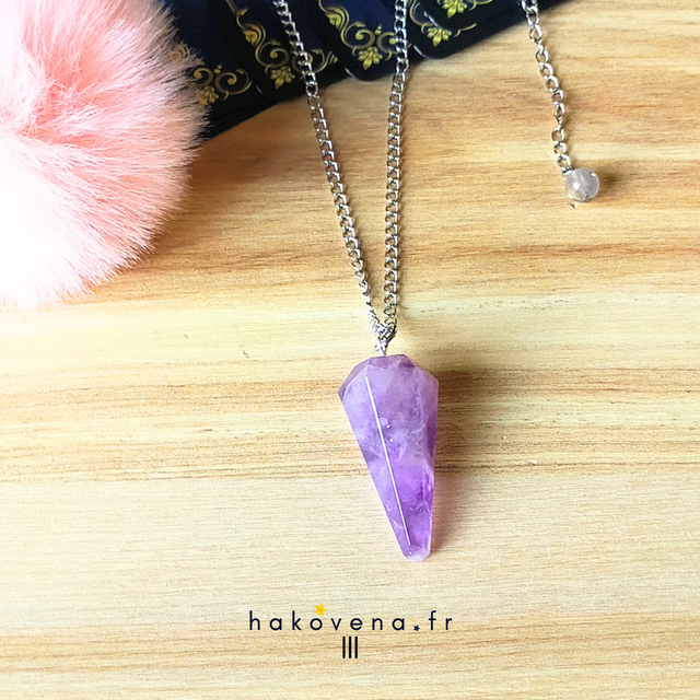 Collier Pendule divinatoire Améthyste – Fée Améthyst - 0073PD