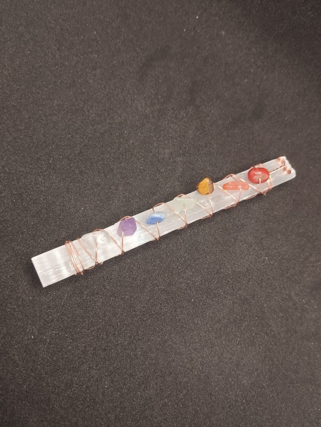 Bâton de Sélénite 7 chakras