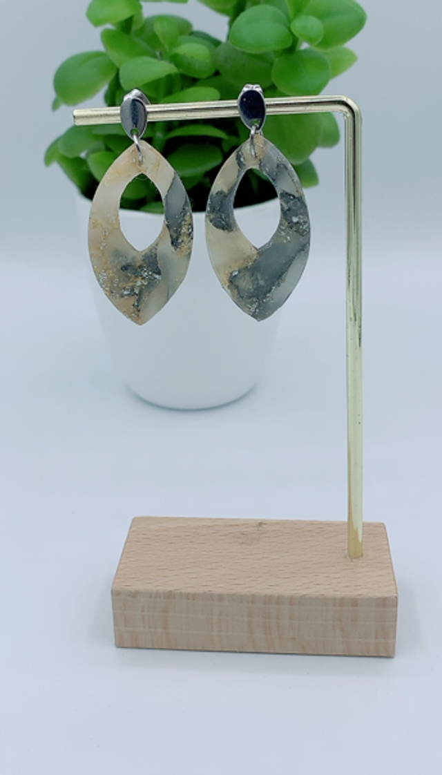 Boucles d'Oreilles  "Marbré"