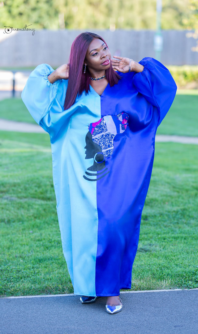 Blue Mikado Hand-painted Bubu