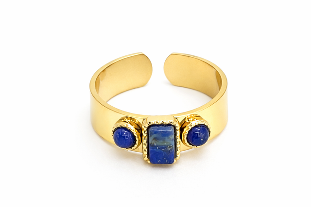 Bague « Tri » Lapis-Lazuli