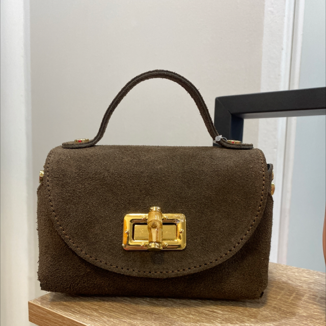 Borsa vera pelle Testa di moro 