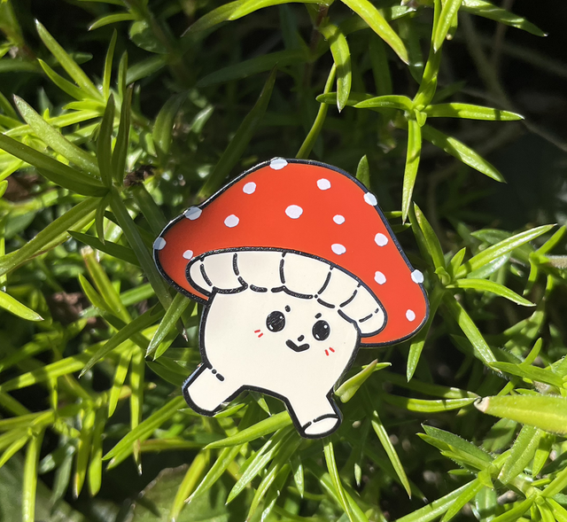 Mushroom Enamel Pin