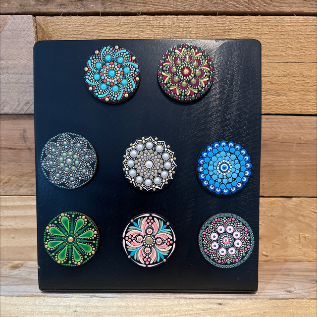 Hand Painted Mandala Magnet