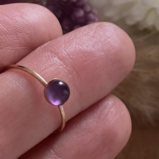 Ring classic • ametyst • 14k gullfylt • 5mm