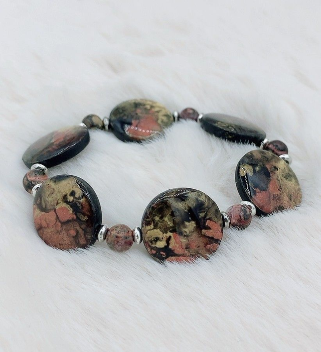 Bracelet "Etincelle" et Jaspe Paysage