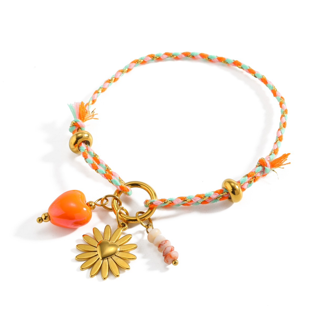 Bracelet pampille et corde